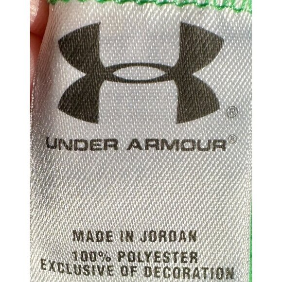 Under Armour 1/4 Zip Fleece Pullover Size Lg Green Outdoors Lightweight Sporty - Picture 8 of 12